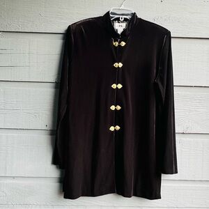 VINTAGE 90S JBS BLACK VELVET BLAZER